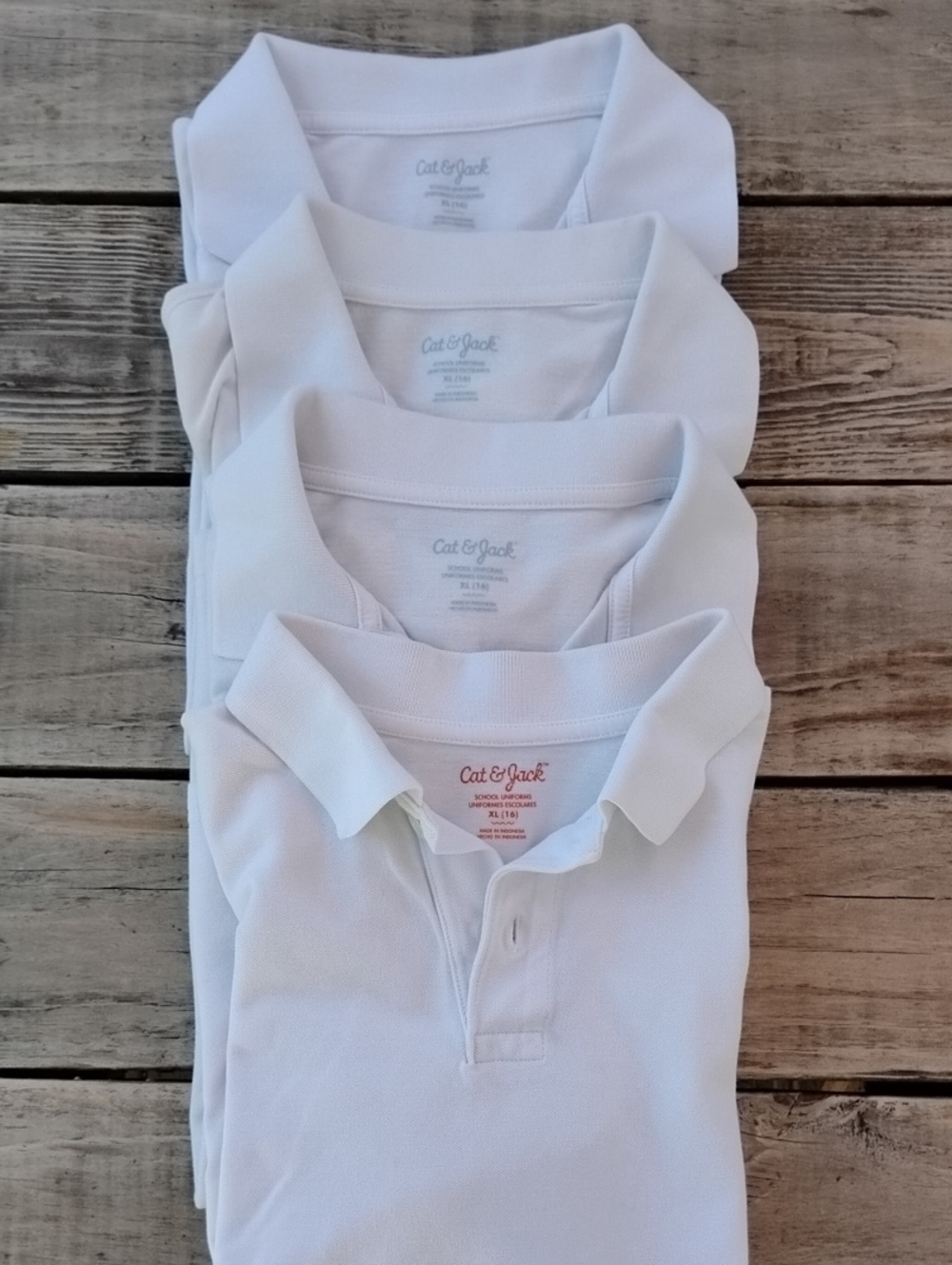 Bundle of 4 Cat & Jack White Polo Shirt